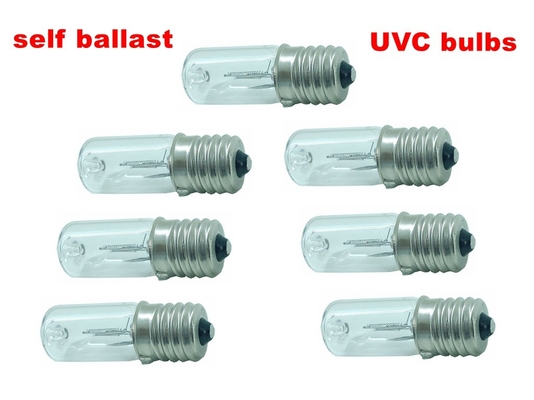 10V 12V DC Inverter หลอด UV ฆ่าเชื้อโรค 3W Self Ballasted E17 Lamp Holder