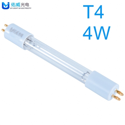 หลอดสั้น T4 UV UVC ฆ่าเชื้อ 4W ตู้ฆ่าเชื้อโอโซนแบคทีเรีย